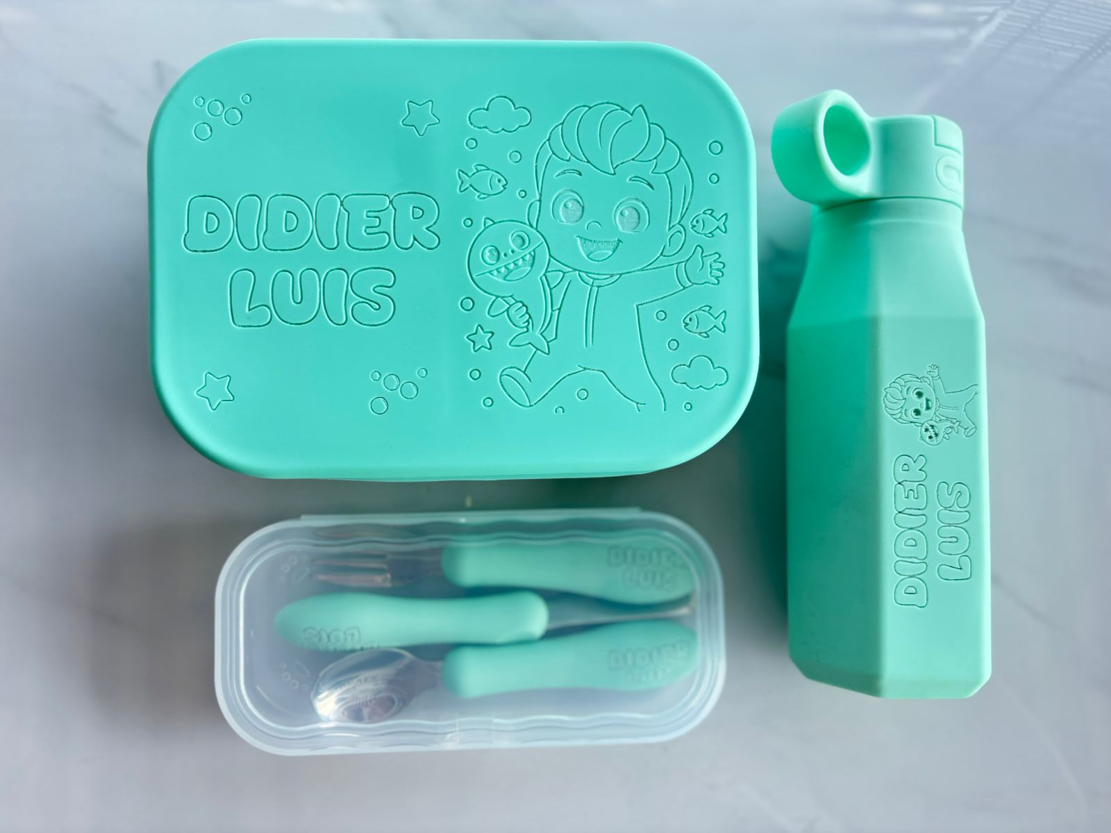 Pack Completo : Taper , tomatodo y set de cubiertos personalizado