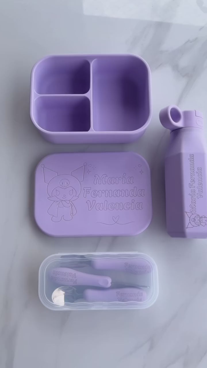 Pack Completo : Taper , tomatodo y set de cubiertos personalizado